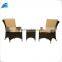 modern outdoor furniture rattan steel 3pc chatting set