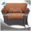 2 piece rattan wicker conversation sofa chair