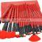 Popular Hot Selling 24 in 1 Make-Up Brush Set Red High Quality Comestic Brush With CROCO Bag For Brushes