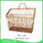 Wicker material rectangular wall basket