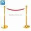 Elegant barrier stanchion with velours rope