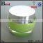 luxury green purple white color cosmetic jar with lid 15ml 30ml 50ml acrylic cream jar with shiny silver aluminum cap