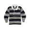 OEM Uniforms Factory Long Sleeve Navy/grey Striped School Unisex Blouse Sports Rugby Shirt Polo