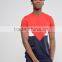 2016 High Quality Custom Short Sleeve O-Neck Contrasted Multi Color Mens 100% Cotton Breathable Casual Plain Dyed T-Shirt