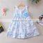 Wholesale sleeveless flower baby clothing girls dresses one piece