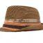 Rope Made Of Hemp Blue Patchwork Curl Straw Hat Jazz Hat