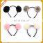 Fluffy lovely colorful cute fur ball hairband