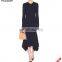 Women Fashion Asymmetric Hem Wool Rib Sweater Dress