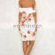 2017 high quality hot sale off shoulder white sexy women fashion dress