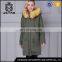Factory custom made popular fur hooded top jacket with fur collar trim