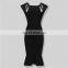 Amigo 2017 Knee length black and white cocktail dress
