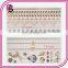 Temporary colorful tattoo metallic flash tattoos