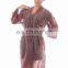 Black Disposable Nonwoven PP Bathrobes for Women