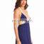 Midnight Navy Halter Lace "Super Soft" Short Chemise