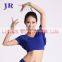 Hot sale ice silk charming women short sleeve belly dance practice costume top S-3022#