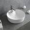 Bahtoom diamond New design round shape luxury white color ceramic countertop art hotel apartment hand sink