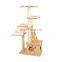 High-end flannel cat tree house with scratching tree pole cat jumping platform