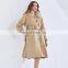 TWOTWINSTYLE Windbreaker For Women Lapel Long Sleeve High Waist With Sashes Loose Casual