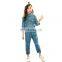 New Girls Boutique Outfits Teen Girls Clothes Children's Clothing Suits Top Demin Pants Suit 2pcs Teenager Clothing Set
