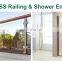 Best Handrail Project Manufacturer Customized Indoor/Outdoor Terrace Stainless Steel Glass Balcony Railing Designs