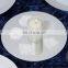 Round beveled edge glass candle holder colored centerpiece mirror