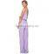 New style deep v-neck design fashion women pleat jumpsuit 2014