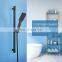 75cm Wall Mounted Cool Matte Black Square Slide Bar With Adjustable Shower Holder Contemporary for Hotel Apartment