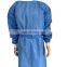 blue SMS non woven dental gowns disposable fluid resistant PPE