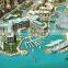 Hotel miniature 3d building model maquette making with landscape