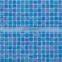 irridiscent blue color bathroom mosaic tiles and swimming pool tile mosaic splash back hot melting glass mosaics tiles
