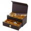 Two layer drawer black cardboard gifts custom luxury wedding favors chocolate box