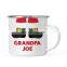 Christmas holiday gift 350ml white enamel steel tumbler travel cup mug