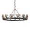 New fashion design golden modern luxury apartment villa copper crystal pendant light chandelier