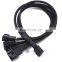 Black 4 Pin Pwm Fan Cable 1 To 2/3/4 Ways Splitter Black Sleeved 27cm Extension Cable Connector PWM Extension Cables