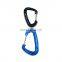 6PCS/Set Climbing Carabiner Outdoor Activity Hooks Hammock Carabiner Clip 22KN Aviation Aluminum Wire Gate Snap Hook