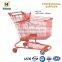Red Wire Metal Shopping Trolley Price Classical Steel Material Shopping Trolley