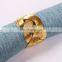 Luxe Braided Knotted Weave Gold Metal Napkin Rings