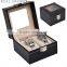 W1141  Express Clear Window Leather Watch Packaging Box Wooden Couple Watch Box