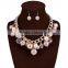 Elegant Imitation Pearl 18K Gold Plated Top Crystal Jewelry Sets