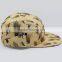 Custom print 5 panel cap, leather patch logo cap, dog print cap