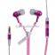 Mic Never Tangle Zipper Earbuds,earphone Zipper Wired With Noise Canceling Mic/Remote Quality Choice