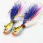 China wholesale jig fishing lure bucktail jig head with VMC hook