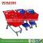 Supermarket Plastic Shopping Trolley Cart for Retail Store