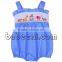 Cute Animals Hand Smocked Girl Romper