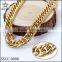 Men's Gold Tone Thick round Cut Cuban Curb Link Chain Necklace with lobster clasp                        
                                                                                Supplier's Choice