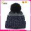 Cheap Beanie Hat Custom Pom-pom Wool Knitted Beanie Hat                        
                                                Quality Choice