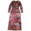 Chinese manufacturer ladies western dress designs fashion long sleeve casual red long sleeve maxi dress for ladies