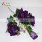 luxury artificial silk flower with scented from china 3 open rose and 1 bud