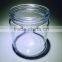 round glass storage jar with screw cap