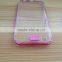 Transparent color phone case with metal plastic frame for iphone 6/6S, Call led flashing light mobile phone cover for iphone 6